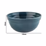 (6 stuks) Schaal - EMMA - Melamine - 0,5L - rond - Ø140mm - Diepte:65mm - stapelbaar - Blauw