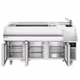 Bar-Cocktail-Getränkekühltisch - 1600mm - 235 Liter - 3 Türen & 230V Steckdose