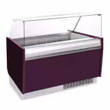 Witryna do lodów LIAM - 1562mm - Statyczny - z oświetleniem LED - na 13+13x 5l pojemników na lody - Fioletowy