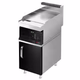 Commercial Electric Griddle - 8kW - Smooth Plate - Cooking area: 395x535mm - with Cabinet Base - 1 Door