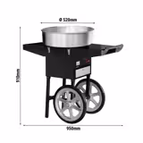 Commercial Candy Floss Machine - Ø520mm - 1.08kW - Black