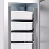 Viskoelkast RVS ECO - EN 600x400 - 680mm - 600liter - tot -2°C tot +8°C - met 1 deur - statische koeling, automatische ontdooiing, omkeerbare deur - Zwart