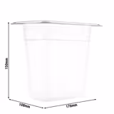 Contenitore GN in polipropilene 1/9 - semi-trasparente - Altezza: 150 mm