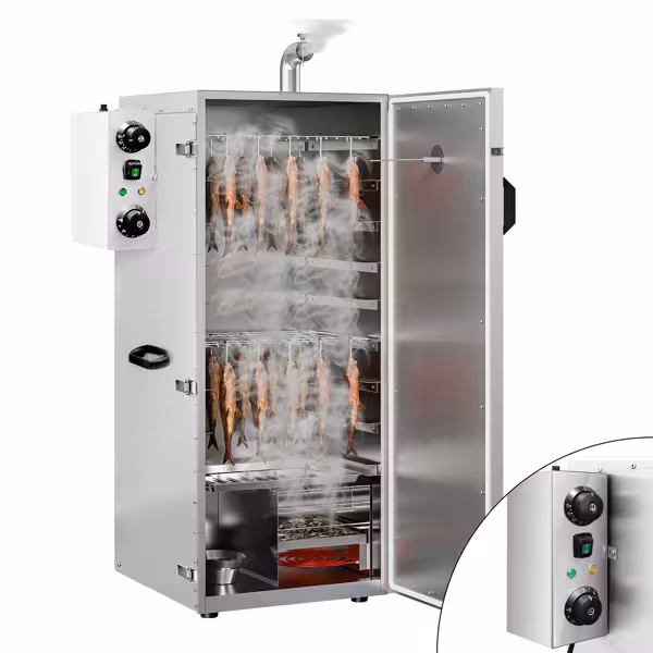 Fumoir électrique professionnel - avec 8 grilles - 450x490mm