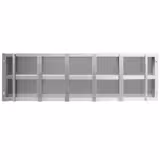 Wandbord für Behälter 4x GN 1/6 - 800x300mm - inkl. Schienen