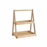 VALO 2‑Tier Rectangular Wooden Buffet Stand – GN1/2 bottom, GN1/3 top – 350×265×445 mm – Oiled oak