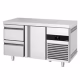 Kylbänk PREMIUM - 1400x700 mm - 281 l - Fläktkyla - GN 1/1 - med 1 dörr - med 2 lådor