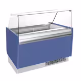 Vitrine à glace LIAM – 1310 mm – refroidissement statique – pour 10+10 bacs à glace de 5 litres – Bleu