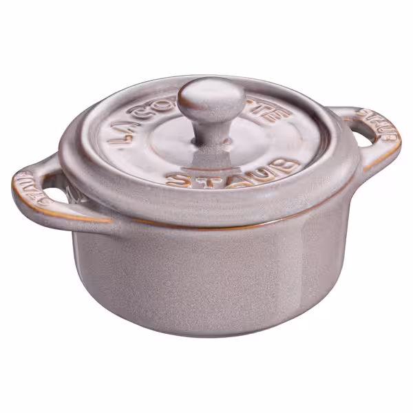 STAUB | CERAMIQUE - Mini Kookpot - Ø 100mm - Rond - Keramiek - Antiek grijs