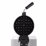 Vaflovač - Jednoduchý - Manuální - 1,30 kW - Tvar: kulatý - Ø 180 mm - s 180° otočným mechanismem pečicích ploten - pečicí plotny s teflonovým povrchem