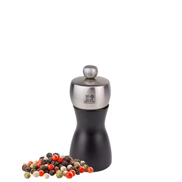 (6 pieces) PEUGEOT | FIDJI - Pepper Mill - Matte Black - Height: 120mm