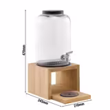 Drankdispenser - VALO - Set van 2 stuks - Glazen houder met tapkraan - 7 liter - incl. standaard