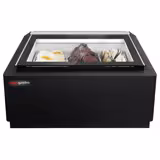 Set Üstü Dondurma Vitrini - 670mm - Statik Soğutma - 3x 5L Dondurma Küveti - Siyah - Açılış Yönü: Müşteri Tarafı