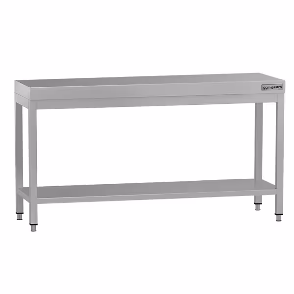 Mesa de trabalho ECO - em Aço inoxidável - 1,8 m - com base