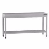 Mesa de trabalho em aço inoxidável ECO - 1800x700mm - com prateleira inferior & com travessas de reforço