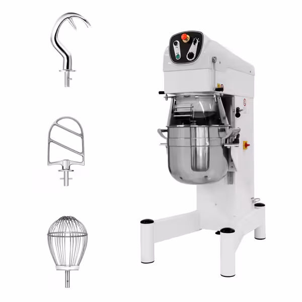 Floor Standing Commercial Planetary Mixer - 40L - 1,5kW - incl. 3 attachments