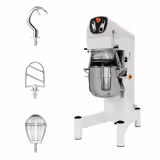 Planetmixer - 40 l - 1,5 kW - inkl. visp, flatblandare och degkrok - 3 hastigheter - golvmodell