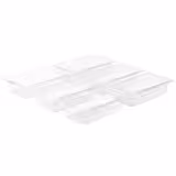 (6 stuks) Polycarbonaat GN-bak GN 1/4 - transparant - 1,7 liter - Diepte: 65mm