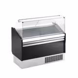 Ice Cream Serve Over Counter | LEVI - 1310mm - Static cooling - with LED lighting - for 7x 5 litres Napoli pans - Black