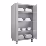 Armoire de travail en inox ECO - 1000x700mm - 2 portes battantes - Hauteur: 1800mm