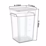 Gastronorm Food Storage Container - with lid - Plastic - 20.8 litres