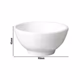 (6 db) Szószos tálka - PURE - Melamin - 90 ml - Ø 90 mm - fehér