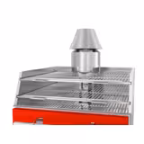 Charcoal Oven - 704mm - with cabinet base - Red