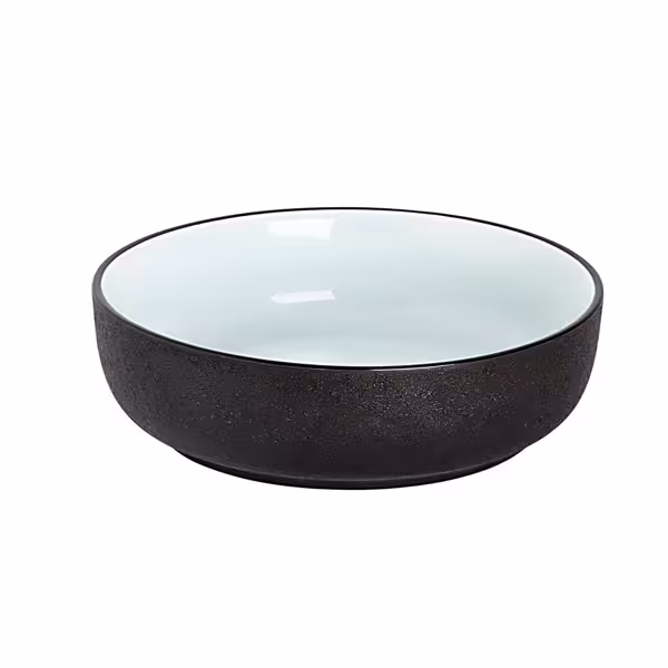 (6 stuks) Kom - Cosmic - Porselein - rond - Ø160mm - stapelbaar - Zwart (buitenzijde mat, binnenzijde glanzend)