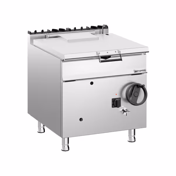 Kantelbare braadpan - gas - 80L - 20,5kW - handwiel en vulkraan - 900