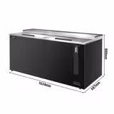 Italhűtő láda - fekete porszórt acél - 282 l