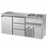 Back Bar Cooler PREMIUM PLUS - 1950x700mm - 1 Solid Door & 3 Drawers