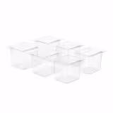 (6 pcs) Polypropylene Container - GN 1/6 - Translucent - 2.2 L - Height: 150 mm