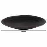 (6 pcs) MARONE | Plate - Melamine - Ø280mm - Black/Brown