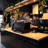 Commercial Espresso Machine Compact - 2 Group - Multi-boiler - with Touchscreen - Separate Temperature Control - Pre-infusion System & 2 Steam Wands - Black