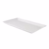 (12 pieces) White Delight Porcelain Rectangular Serving Platter – 330 x 185 mm - White