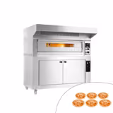 Elektrikli Pizza Fırını - Taş tabanlı - 33 cm x 6 Pizza Kapasiteli - Manuel - dâhil: Davlumbaz & Mayalama dolabı - maks. 400°C