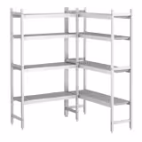 Kit rayonnage en aluminium - En angle (L) - Profondeur:360mm - Capacité de charge:600kg