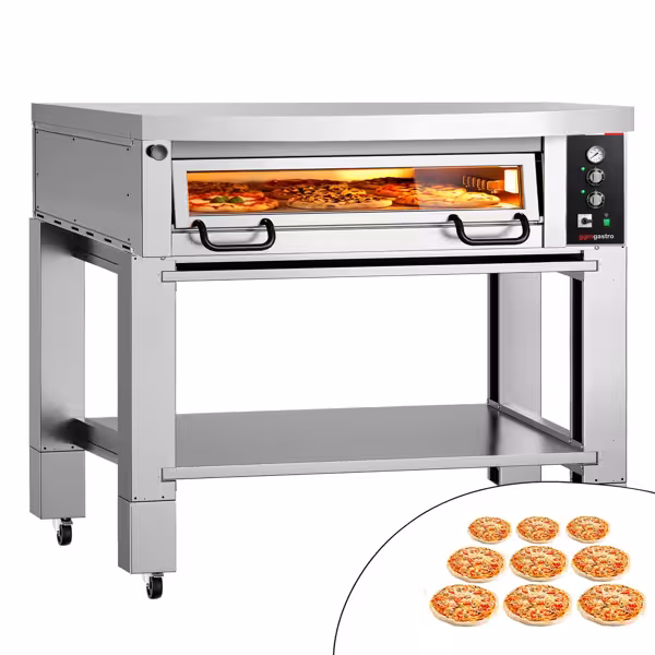 Elektro Pizzaofen Power - 9x 34 cm - Manuell - inkl. Haube & Untergestell