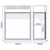Inrijkoelkast RVS PREMIUM - GN 2/1 - 1820mm - 2700liter - tot +8°C - met 2 deuren - LED‑verlichting & automatische ontdooiing