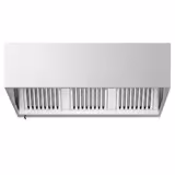 Fläktkåpa med motor - väggmonterad - 1600 mm - djup 1100 mm - med flamskyddsfilter och belysning