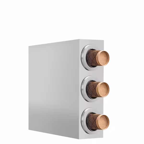 Triplo Dispenser porta bicchieri - con 3 dispenser - Acciaio inox
