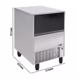 Eiswürfelbereiter - Hohlzylinder - 51 kg/24 h