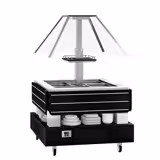 Salatbar Kaltbuffet DUBLIN - 1700mm - mit schrägem Glasaufsatz - für 4x GN 1/1 - Schwarz