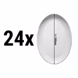 (24 szt.) CLASSICO - Półmisek - owalny - Porcelana - 360x360mm - Biały