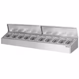 Étagère d’adossement avec bacs à épices - 10x GN 1/4