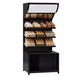 Bread Display Unit MADRID - 900mm - with 3 shelves - matt black