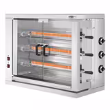 Commercial Gas Chicken Rotisserie Oven - 19.4kW - with 3 Skewers for up to 18 chickens