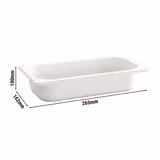 (6 stuks) Melamine GN-bak GN 1/4 - ECO - wit - 1,9 liter - Diepte: 100mm