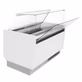Zmrzlinový pult LIAM - 1 562 mm - Statisch - s LED osvětlením - pro 13x 5 litrů nádob na zmrzlinu - čelní sklo sklopné vpředu - bílá