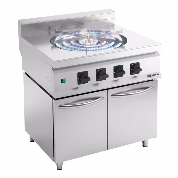 Gasherd Kadayif - 10 kW - 1 Brenner - inkl. Unterbau mit 2 Türen